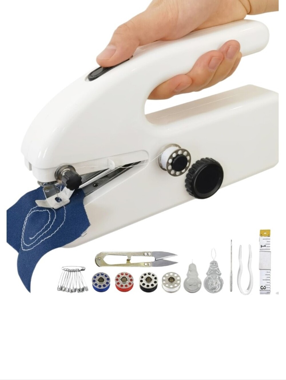 Portable Mini Sewing Machine Handheld Stitcher - White - Picture 2 of 10